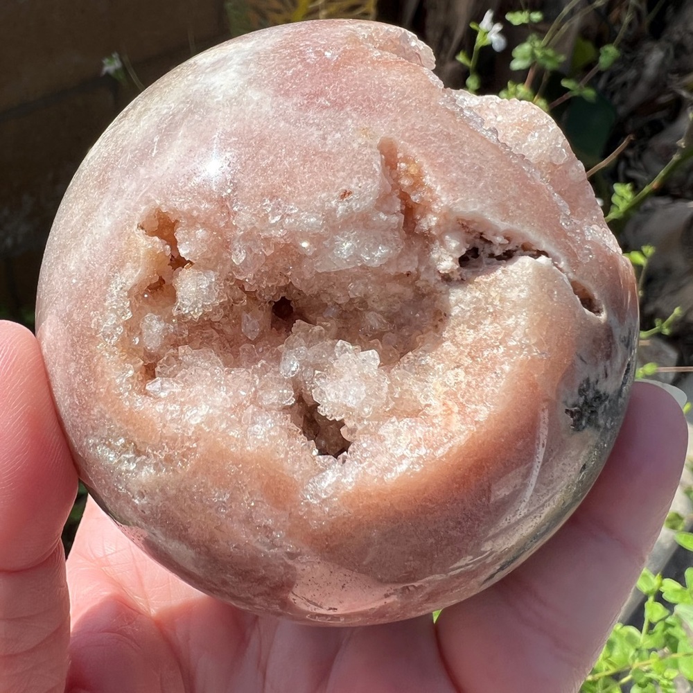 Brazilian Pink Amethyst druzy sphere
